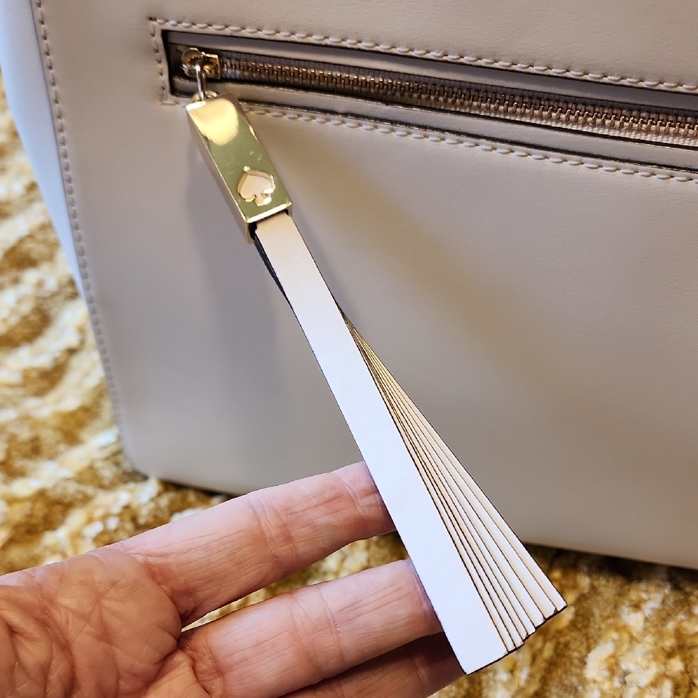 Kate Spade LIKE NEW Purse Satchel Medium Tote Bone White Cream - Picture 14 of 14
